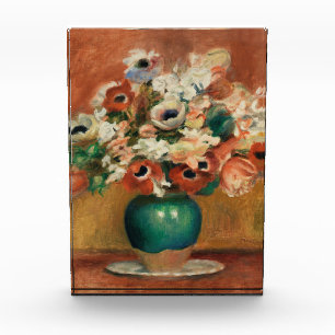 Flowers by Renoir Impressionist Art Painting Photo Block