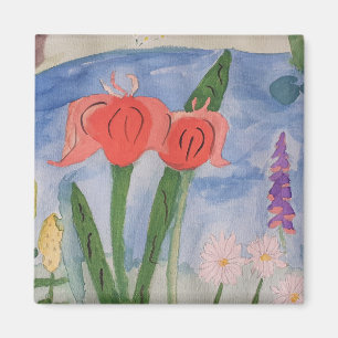 Flowers By The Lake Magnet