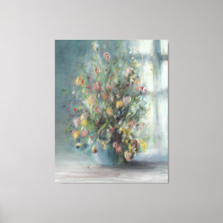 Flowers by the Window Canvas Print