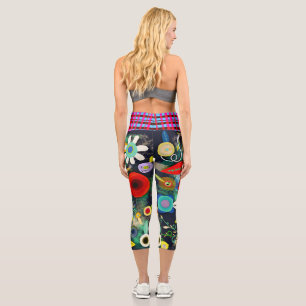 Flowers capri leggings
