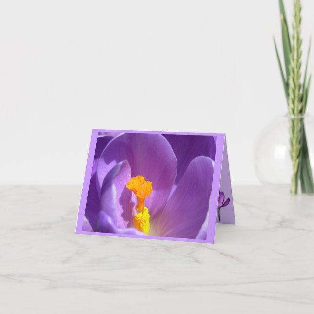 Flowers Cards Crocus Flowers Custom Greeting Card (Front)