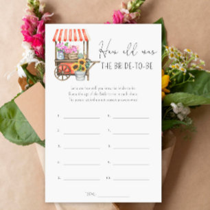 Flowers cart - How old was the bride to be