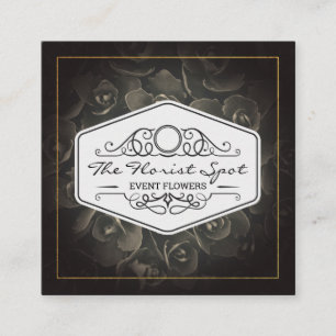 Flowers Catering Event Services Square Business Card