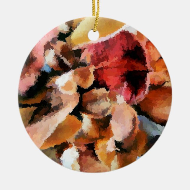 FLOWERS CERAMIC TREE DECORATION (Front)