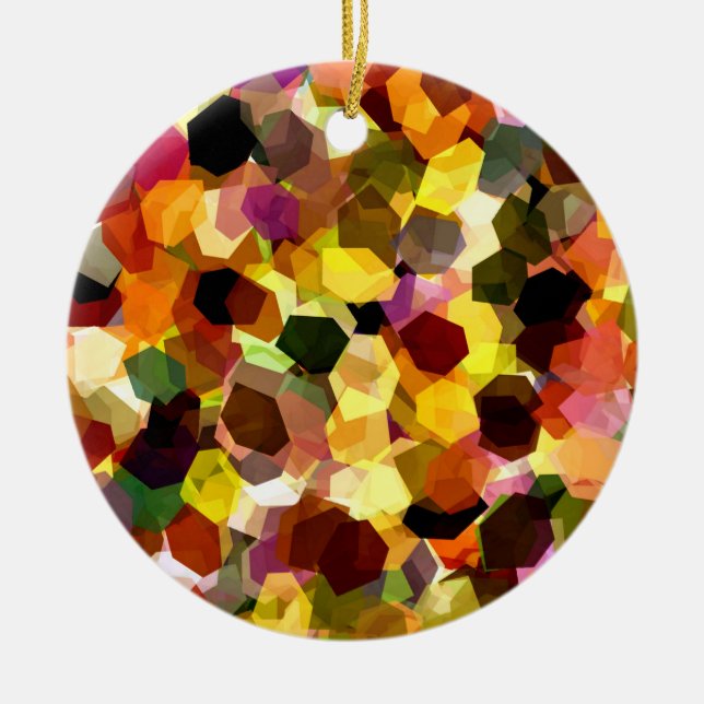 FLOWERS CERAMIC TREE DECORATION (Front)