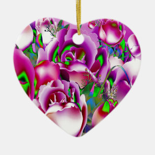 Flowers Ceramic Tree Decoration