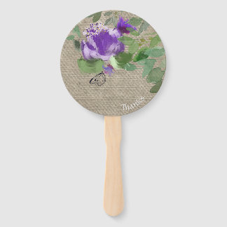 Flowers chic violet hand fan