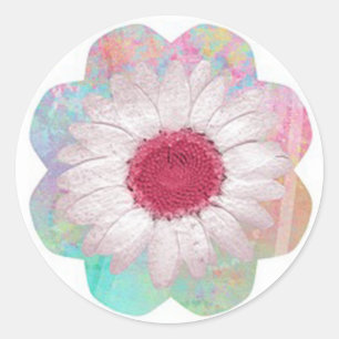 Flowers Classic Round Sticker