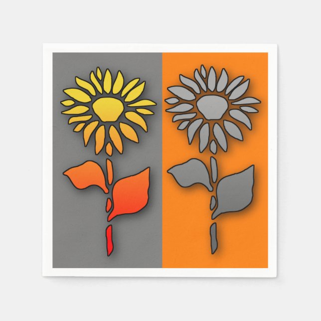 Flowers Cocktail Napkins (Front)