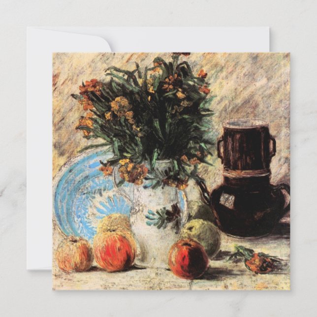 Flowers, Coffeepot and Fruit by Vincent van Gogh (Front)