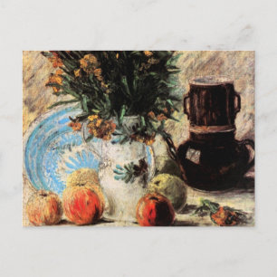Flowers, Coffeepot and Fruit by Vincent van Gogh Postcard