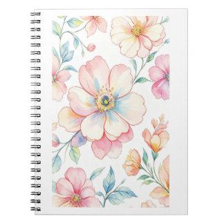 Flowers colorful notebook