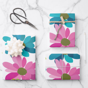 Flowers Colourful Flowers Wrapping Paper Sheet