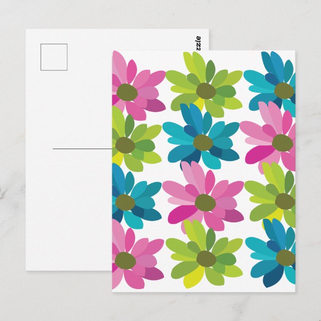 Flowers Colourful Wild Flowers Postcard (Front/Back)