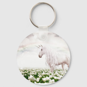 Flowers Compact Mirror Key Ring