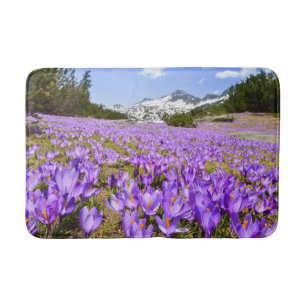 Flowers Crocus Pirin Mountain Park Bulgaria Bath Mat