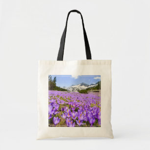 Flowers Crocus Pirin Mountain Park Bulgaria Tote Bag