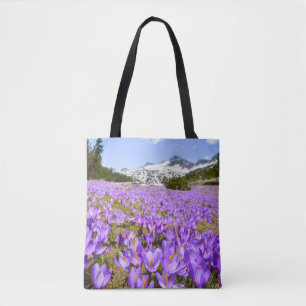 Flowers Crocus Pirin Mountain Park Bulgaria Tote Bag