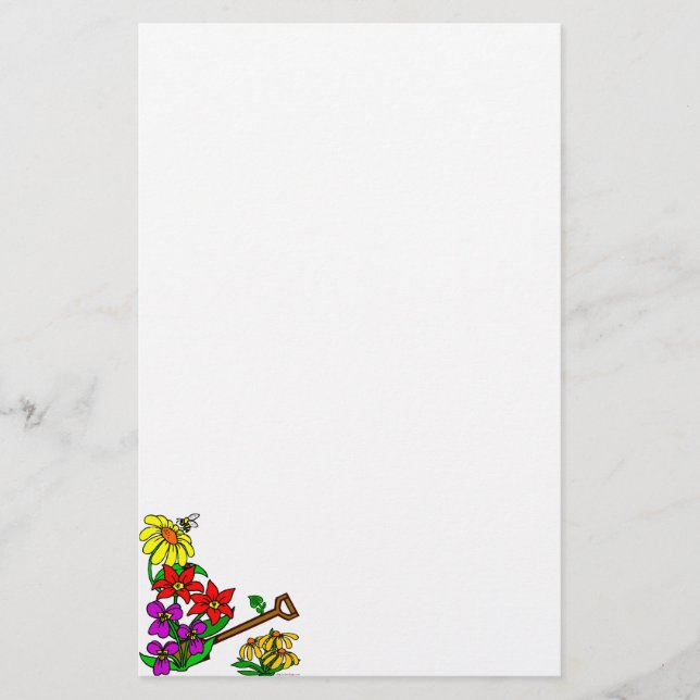 Flowers Custom Stationery Template (Front)