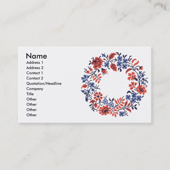 Flowers cycle business card (Front)
