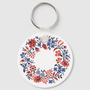 Flowers cycle key ring