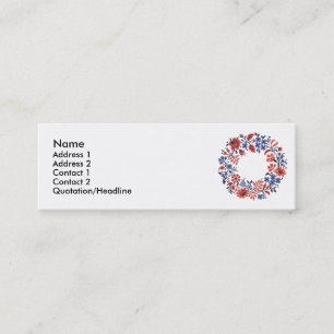 Flowers cycle mini business card