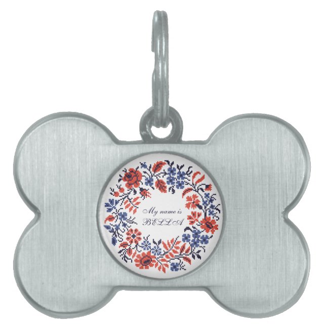 Flowers cycle pet ID tag (Front)