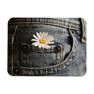 Flowers Daisy in Jeans Pocket Magnet