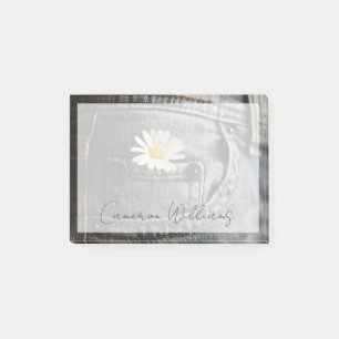 Flowers   Daisy in Jeans Pocket Post-it Notes