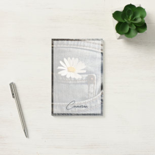 Flowers   Daisy in Jeans Pocket Post-it Notes