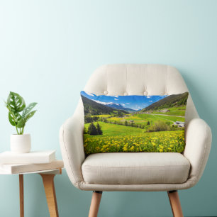 Flowers Dandelion Canton of Grisons, Switzerland Lumbar Cushion