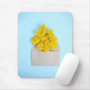 Flowers Dandelions in Envelope Mouse Pad