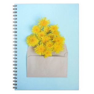 Flowers Dandelions in Envelope Notebook