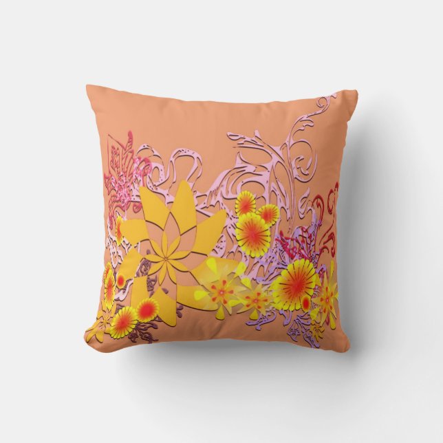 Flowers Decoration American Mojo Pillow (Front)