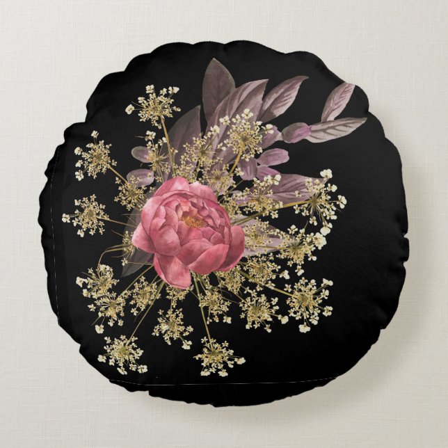 flowers decoration throw pillow (Front)