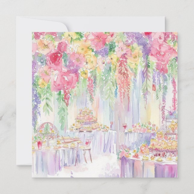 Flower's Delight :   A Baby Shower Invitation (Front)