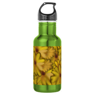 flowers design yellow32 532 ml water bottle