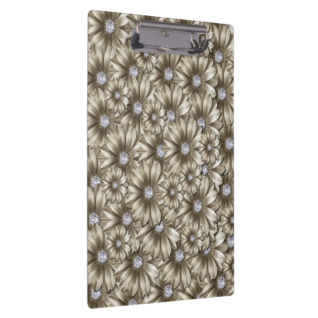 Flowers Diamonds Clipboard (Right)