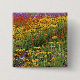 Flowers Display at International Peace Gardens 15 Cm Square Badge