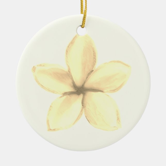 flowers dod ceramic tree decoration (Front)