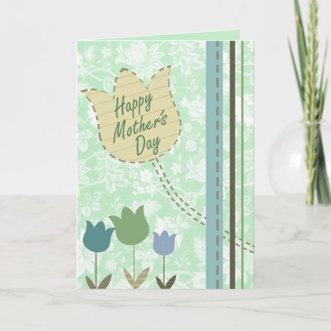 Flowers, Dots and Stripes Card (Front)