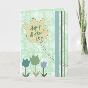Flowers, Dots and Stripes Card