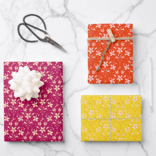 Flowers & Dots Wrapping Paper Sheet