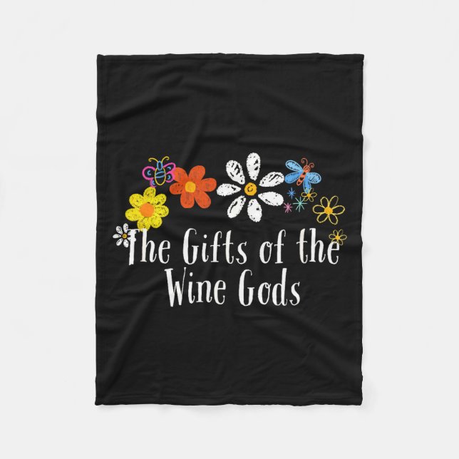 Flowers Drawing The Of The Wine Gods Funny 2025 Sa Fleece Blanket (Front)