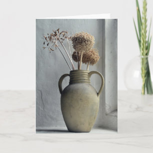Flowers Dried Flower Vase Card
