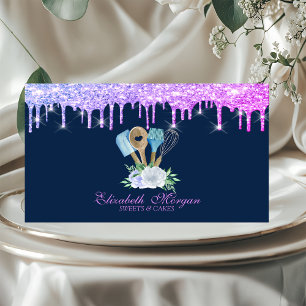 Flowers Drips Bakery Hand Tools Business Card