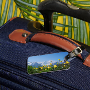 Flowers   Eiger Monch Swiss Alps Luggage Tag