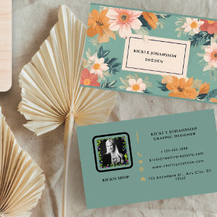 Flowers Elegant Watercolor Business Card