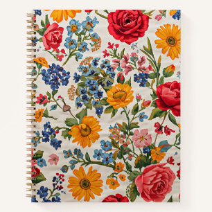 Flowers Everywhere, Colorful Variety, Notebook