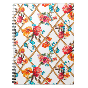 flowers fashion fabric design flower,oil,painting, notebook